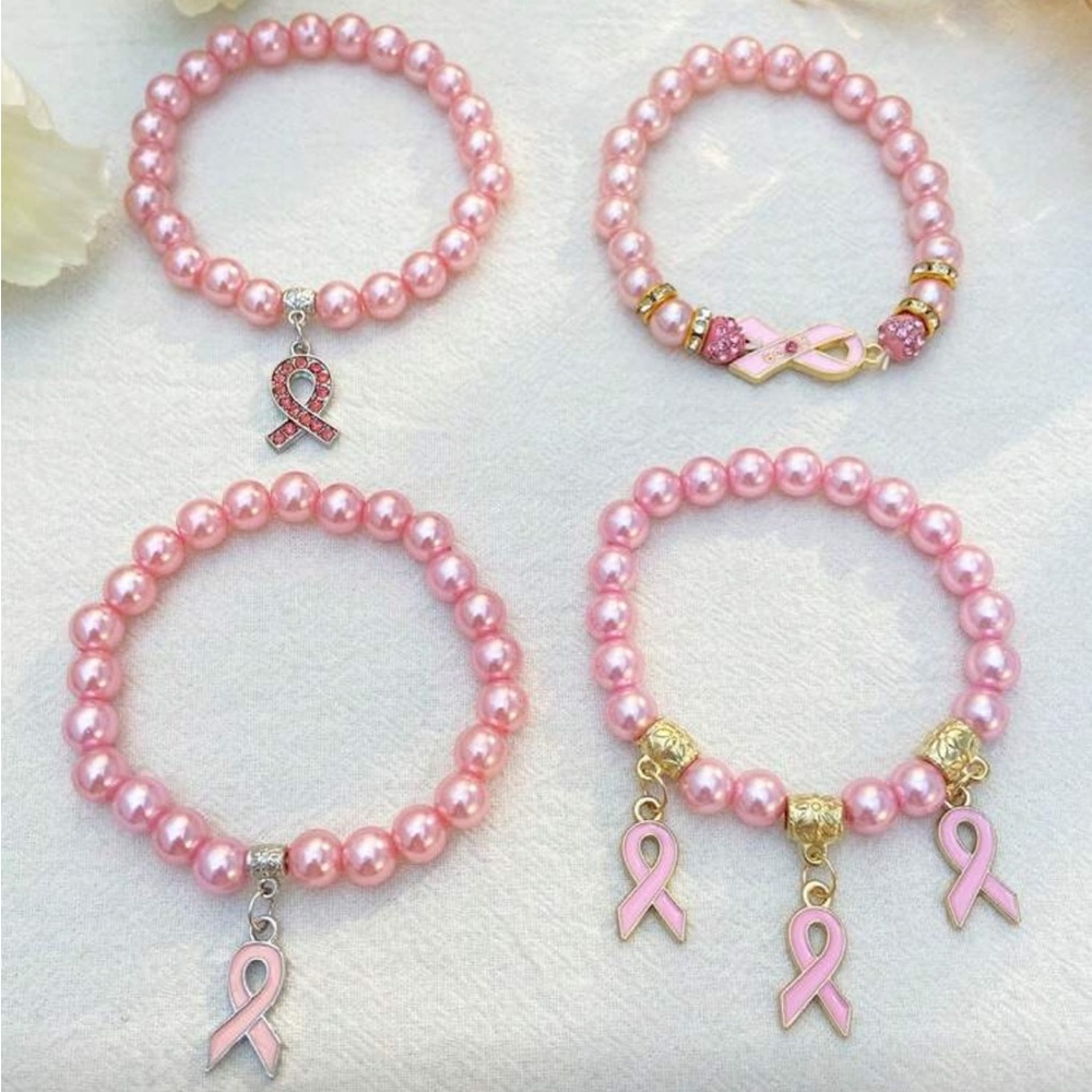 Breast Cancer Awareness 5 in 1 Bracelet Set - Picture 6 of 10